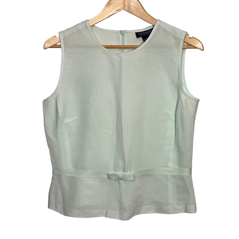 Ann Taylor Factory Linen Blend Sleeveless Shirt
